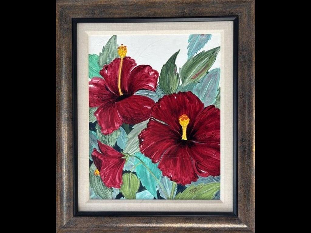 Linda LaMantia Artwork - ''Hibiscus Echoes''