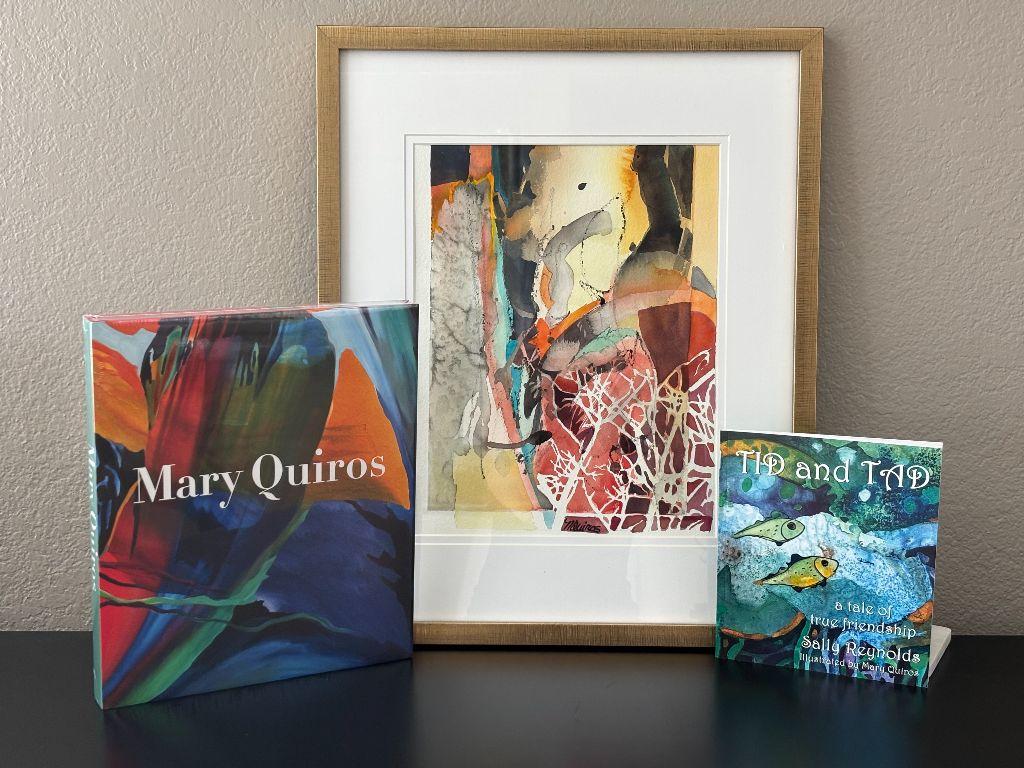Mary Quiros Artwork ''Impressions'' with Coffee Tabl...