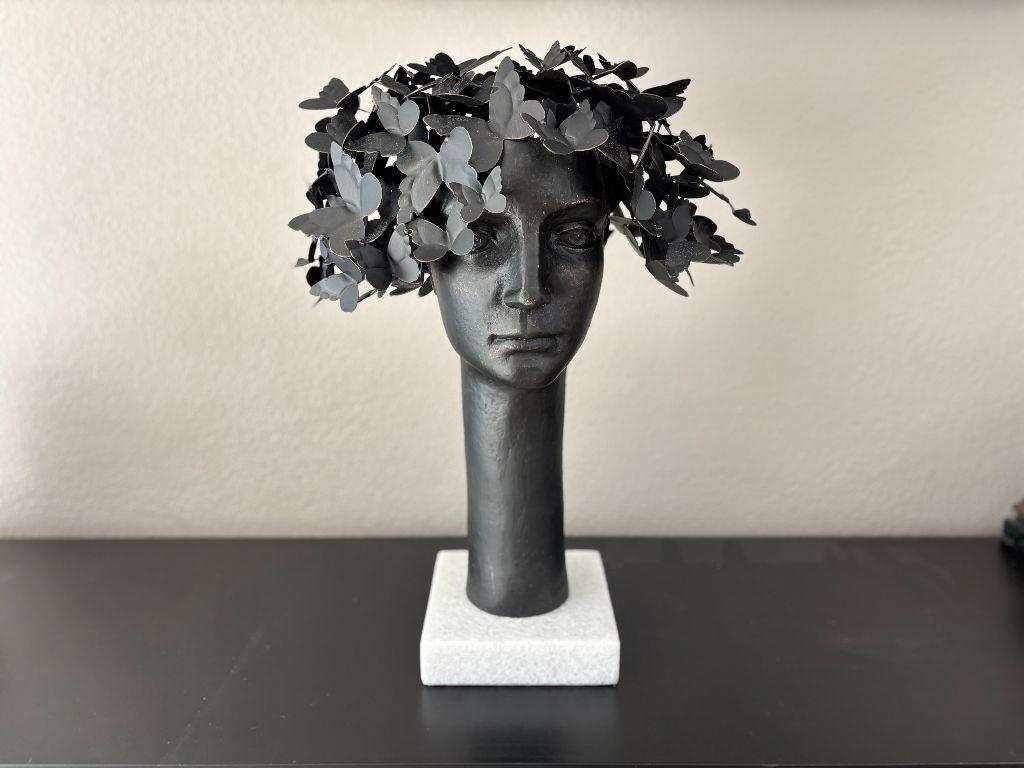 ''Butterflies for Brains'' Modern Black Iron Marble ...