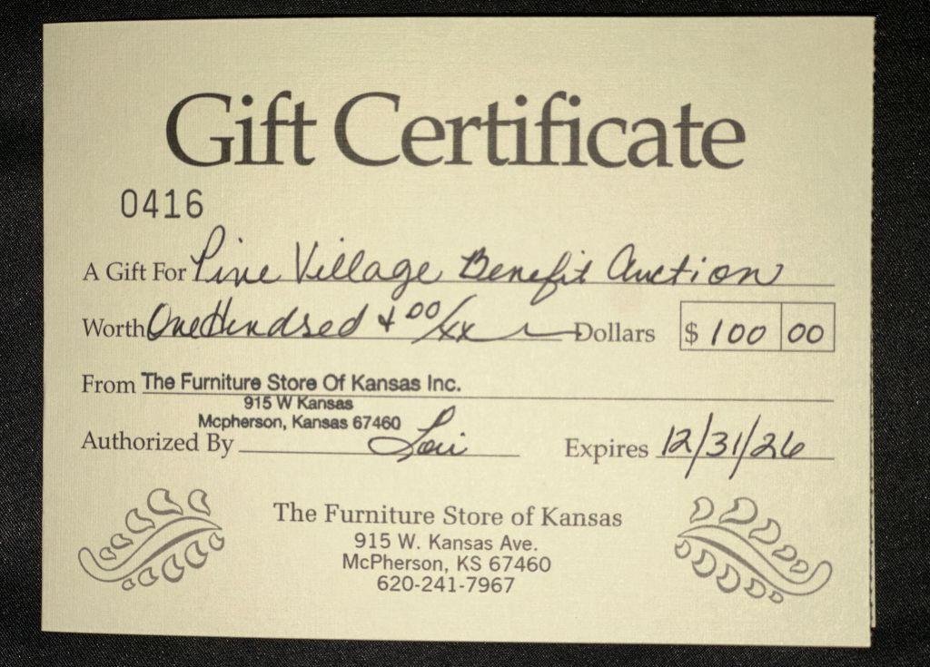 $100 Gift Certificate (1 of 5)