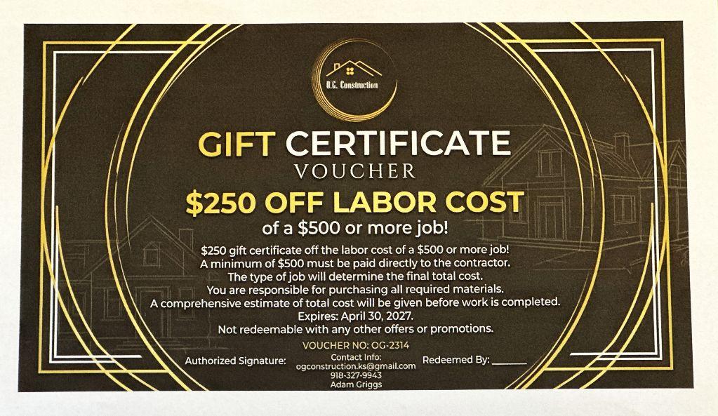 $250 Off Labor Cost