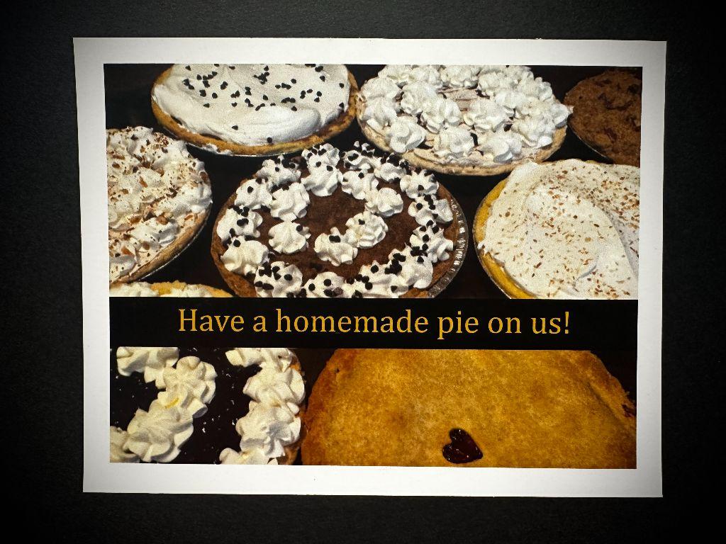 Certificate for One Whole Pie