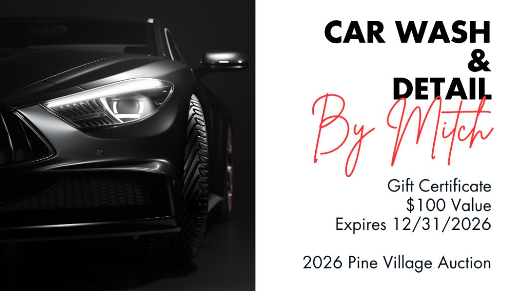 Car Wash & Detail Gift Certificate