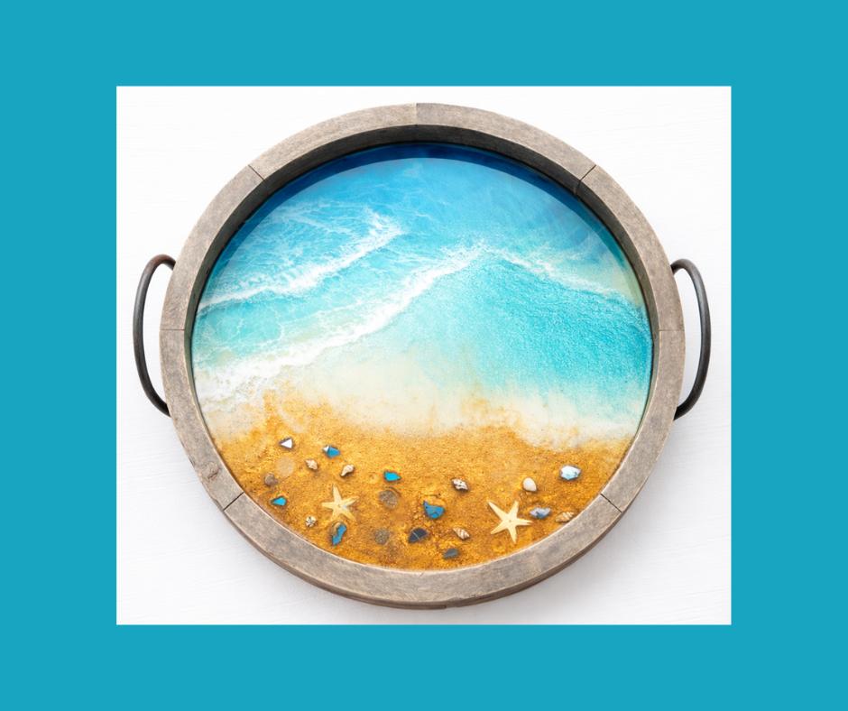 Resin Tray - Beach Escape by Myra Beuckenhorst