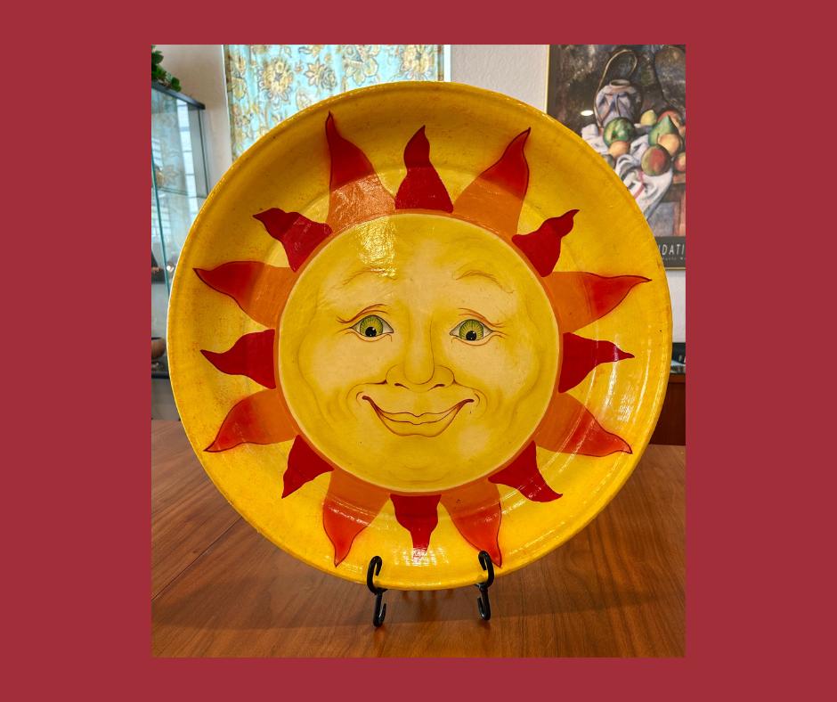 Sun Face Hanging Art Platter