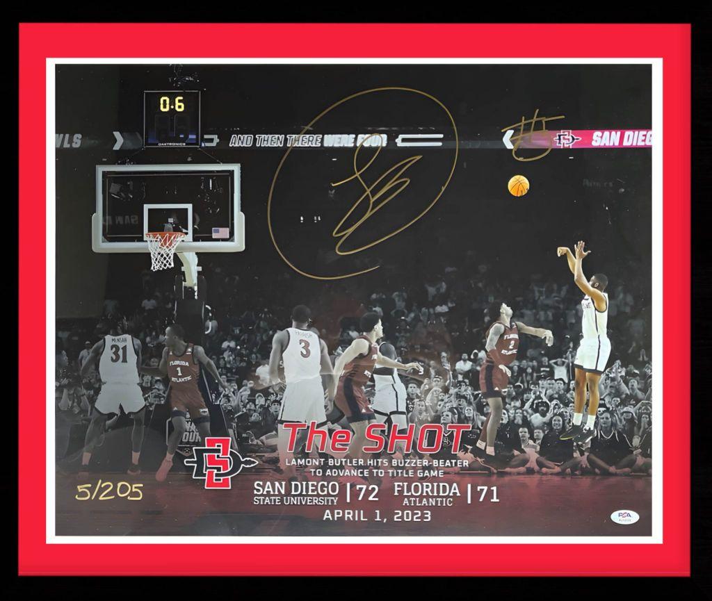 Lamont Butler ''The Shot'' Framed Collectible