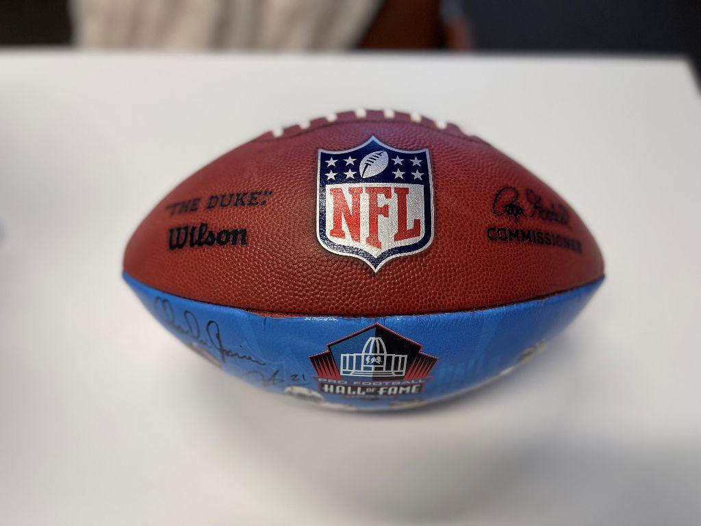 Four Chargers Hall of Fame Players Autographed/Authenticated Football