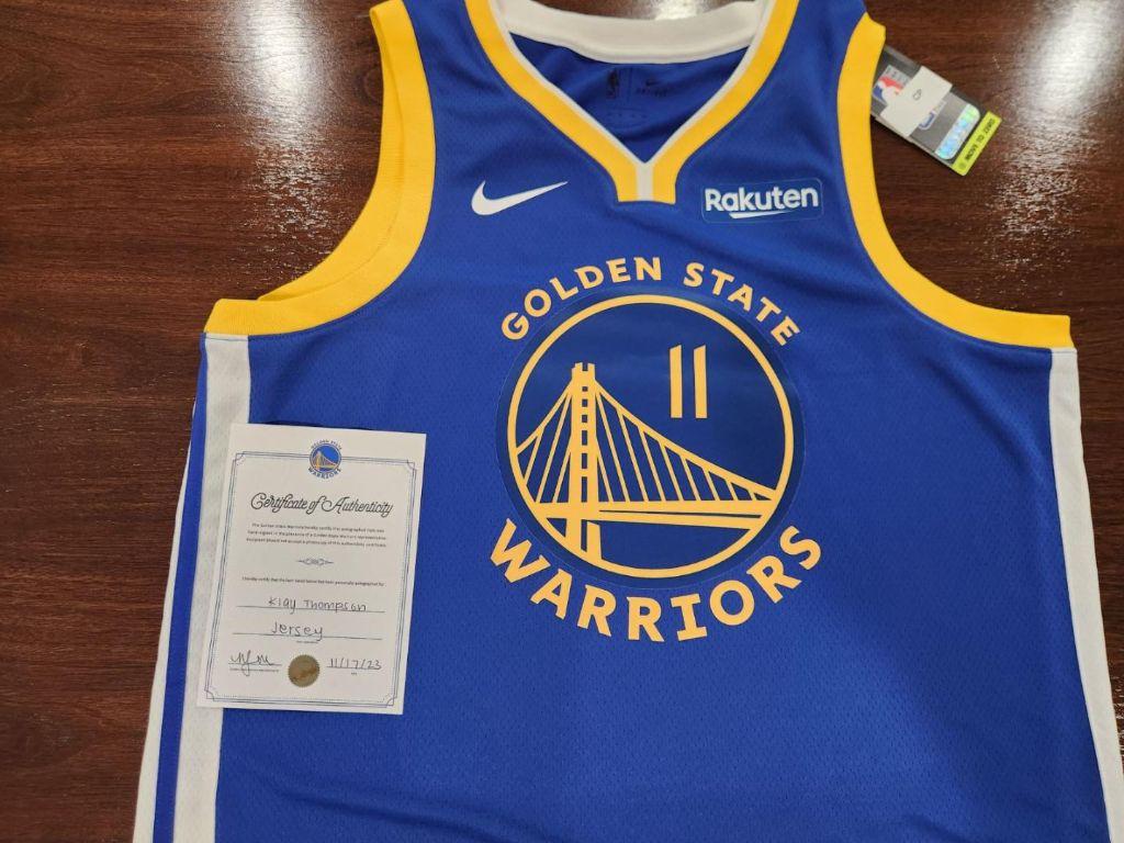 Golden State Warriors #11 Klay Thompson Autographed/Authenticated Jersey