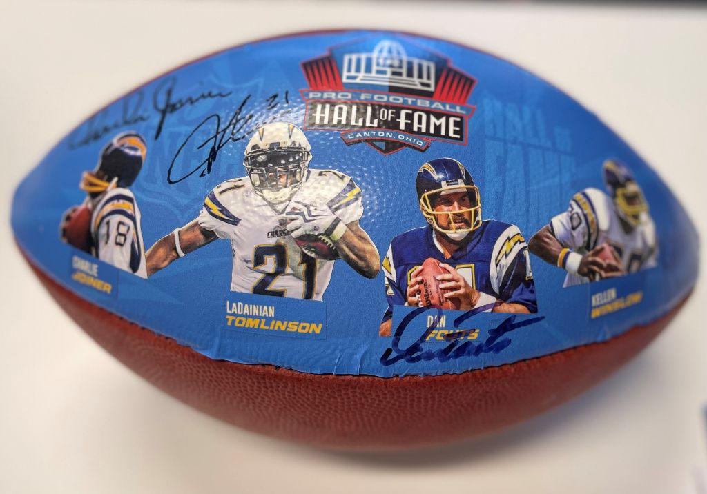 Four Chargers Hall of Fame Players Autographed/Authe...