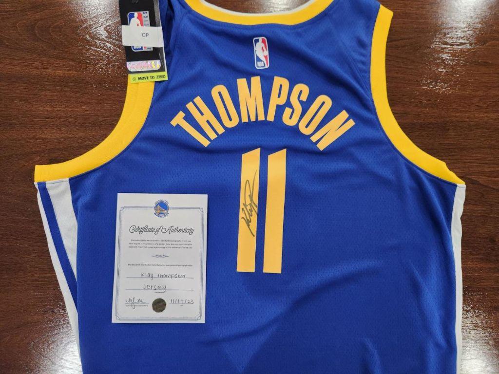 Golden State Warriors #11 Klay Thompson Autographed/Authenticated Jersey