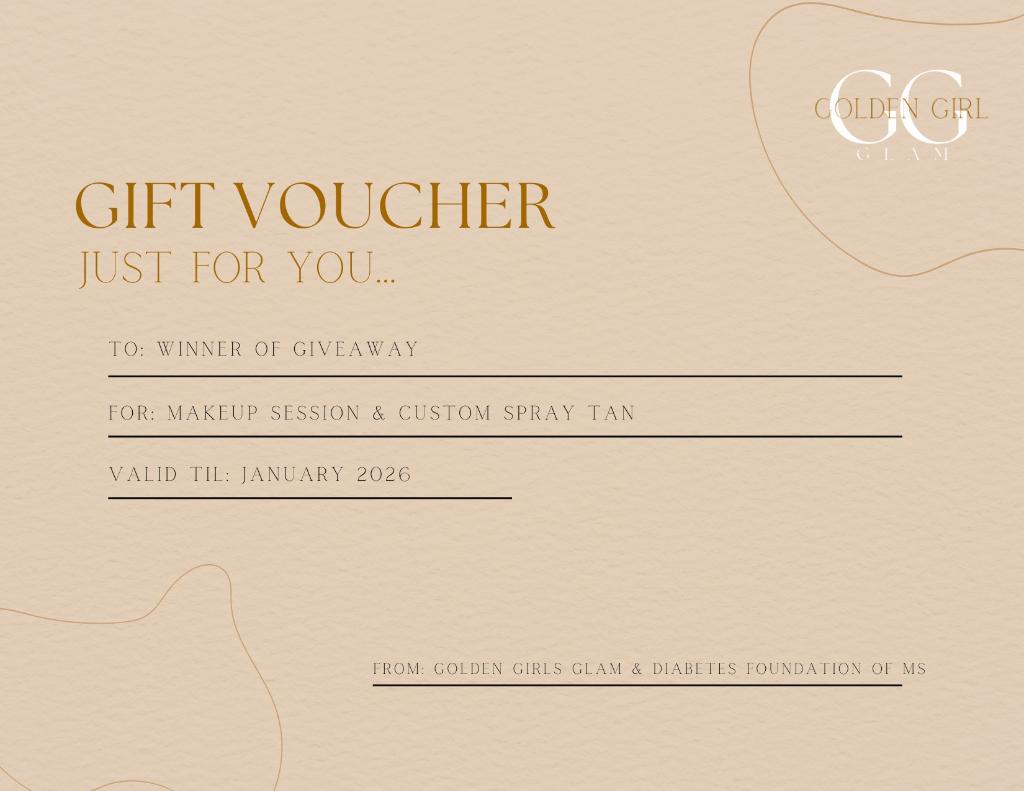 GLDN GIRLS GLAM Gift Certificate for Makeup Session & Custom Spray Tan