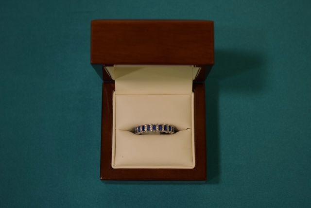 SS Sapphire / CZ Enternity Band