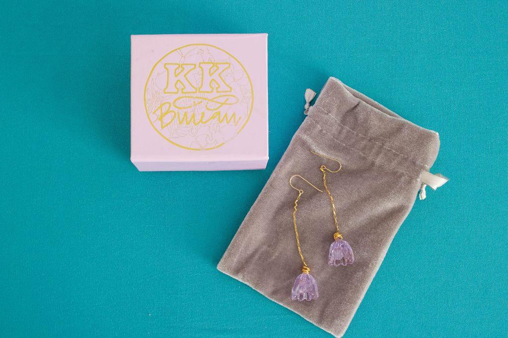 Custom Glass Tulip Drop Earrings