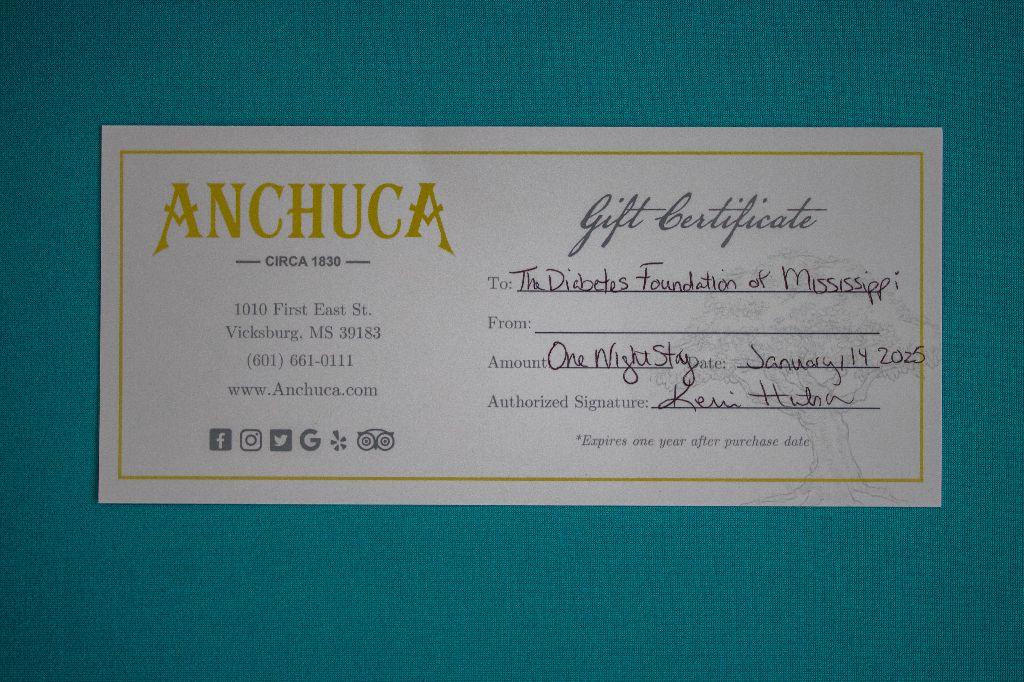 1 Night Stay at Anchuca Historic Mansion and Inn