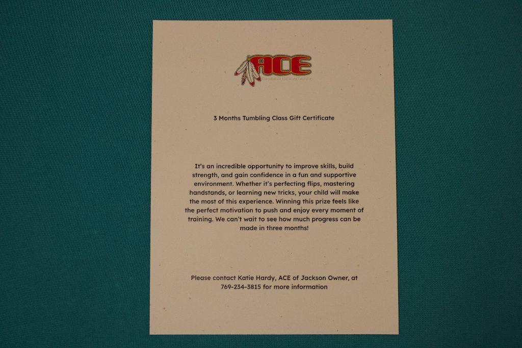 3 Months of Tumbling Classes at ACE Cheer Company