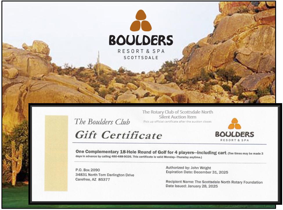 Boulders Resort Foursome Golf Package