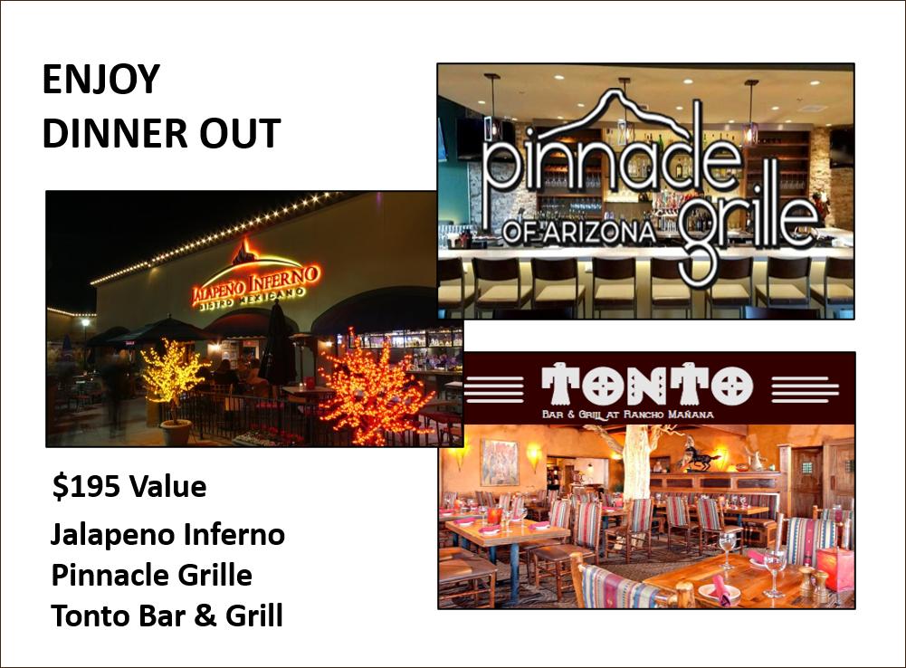 Enjoy Dinner Out - Jalapeno Inferno, Pinnacle Grille...