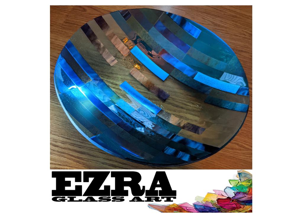 Hand-crafted Ball Surface Vessel by EZARA Glass Art