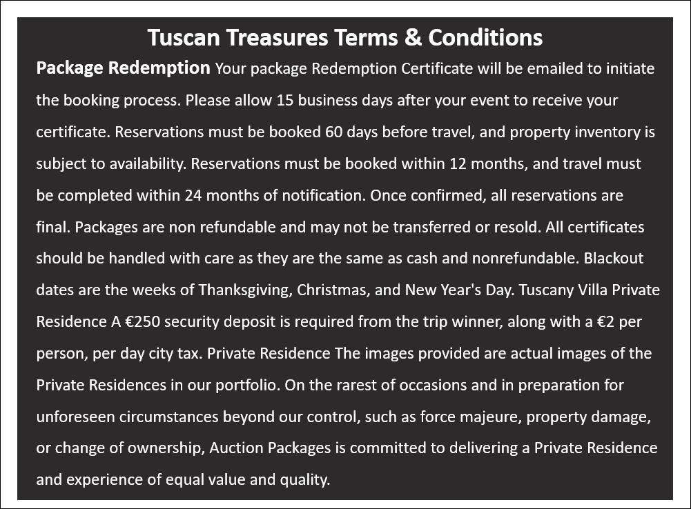 Tuscan Treasure Vacation