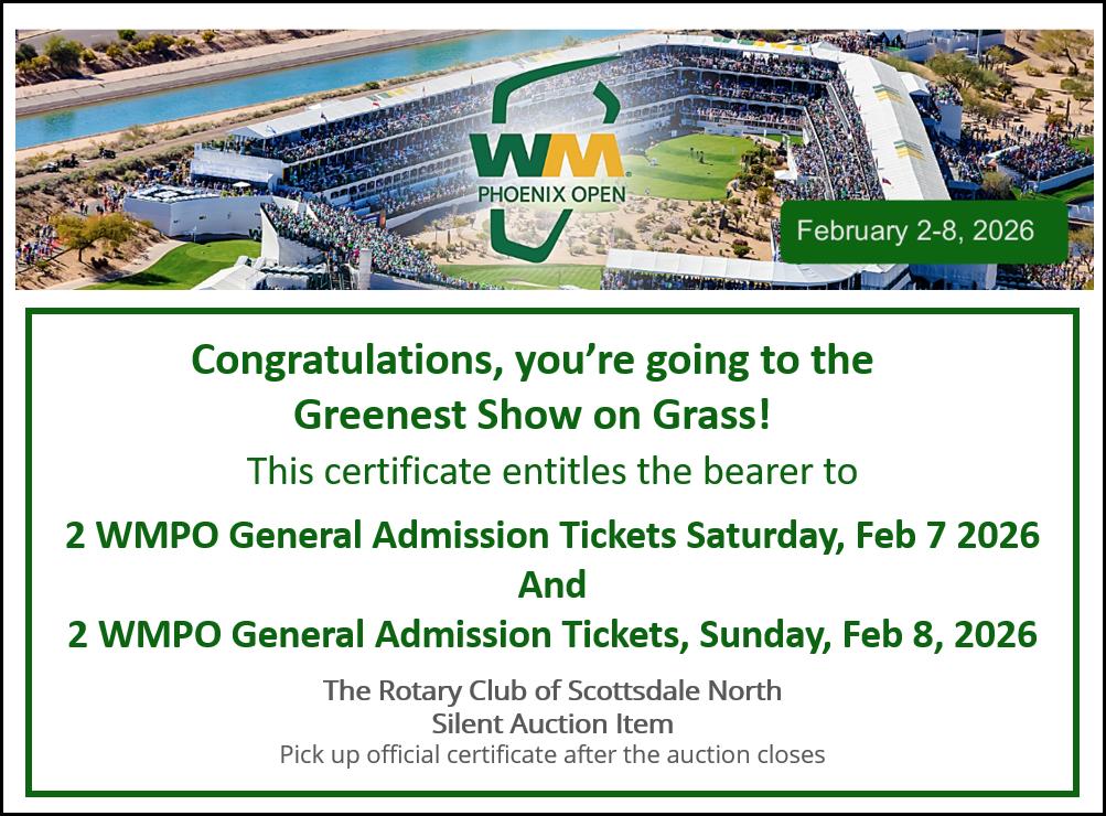 WMPO Two Sets of General Admission Tickets 2026