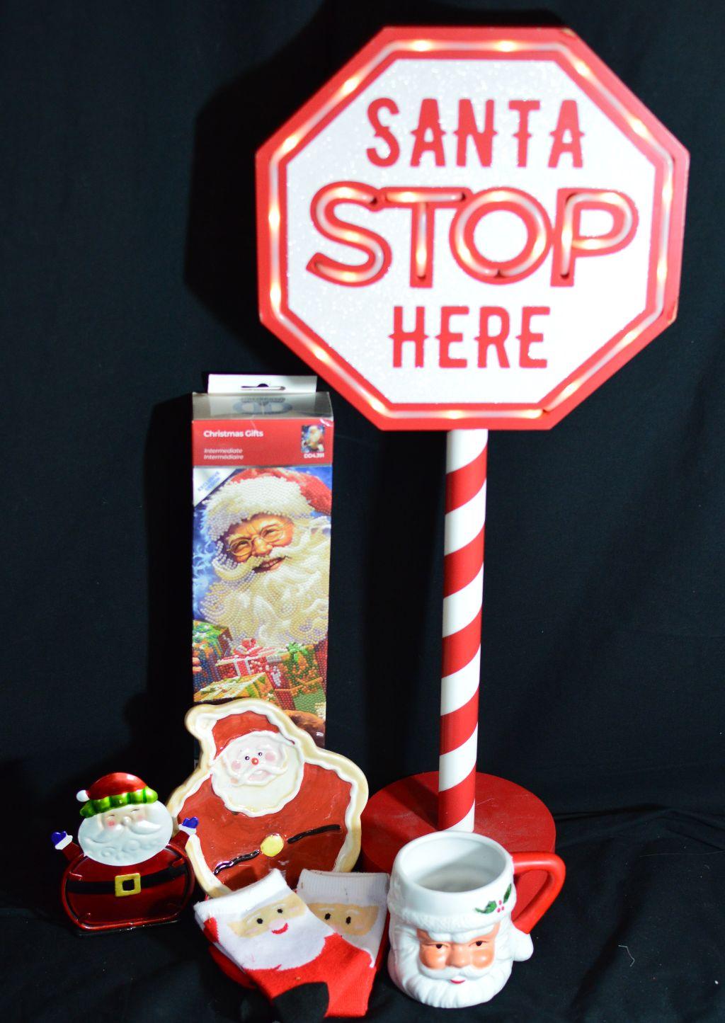 Santa Stop Here Basket