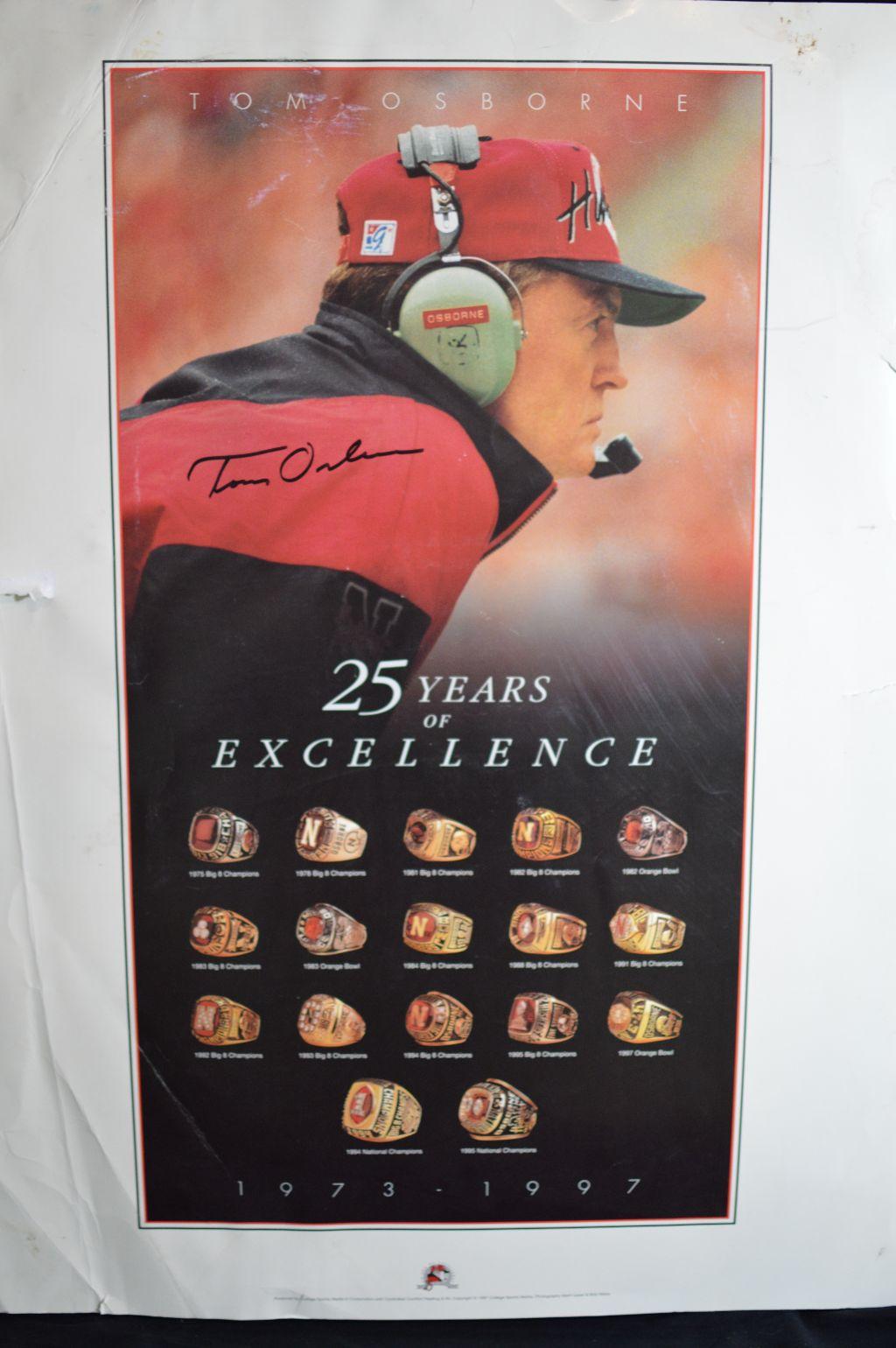 Autographed Tom Osborne Poster