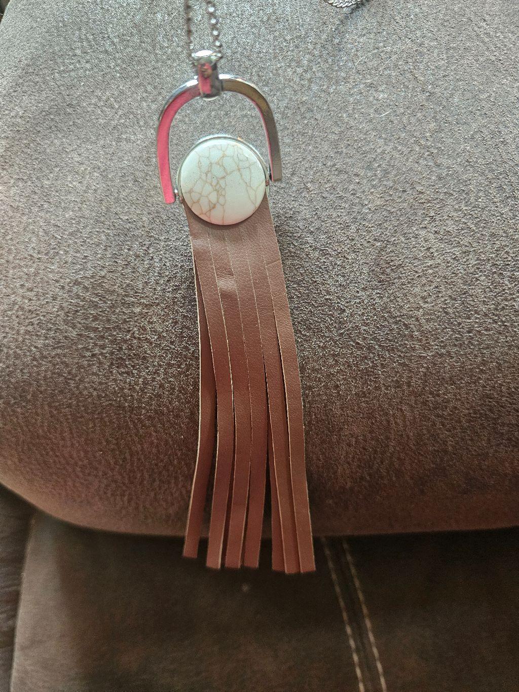 Leather Tassel Necklace
