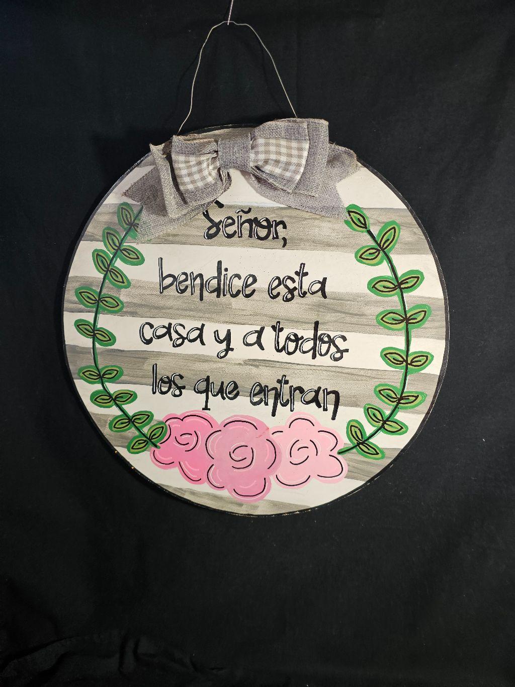Lord Bless This House Spanish Door Hanger