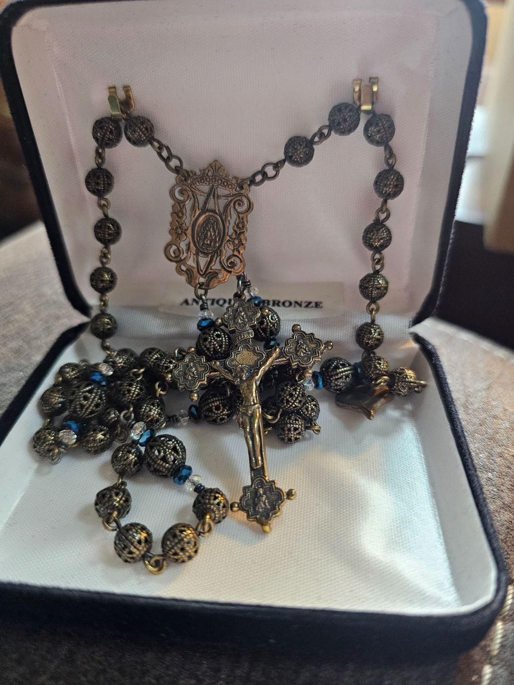 Antique Bronze Rosary