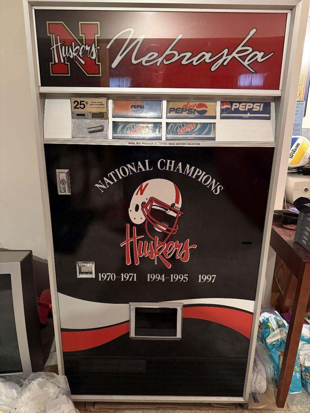 Vintage 90's Husker Pepsi Vending Machine