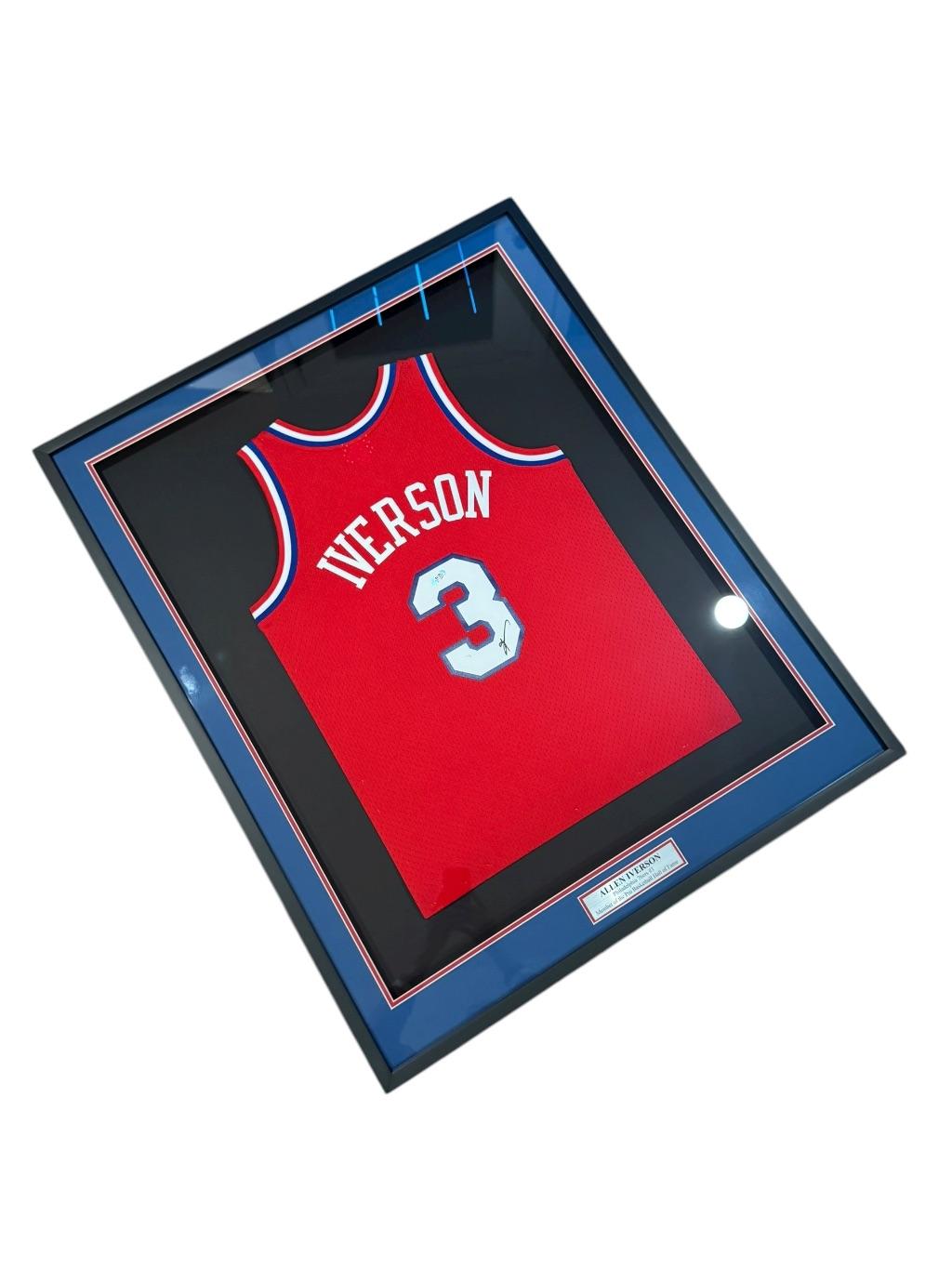 Allen Iverson Autographed & Custom Framed Philad...
