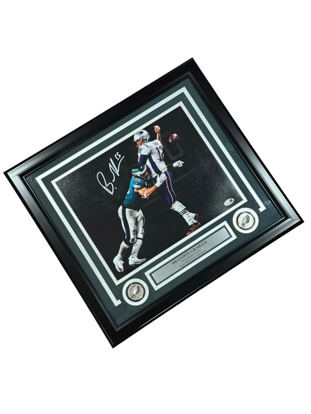 Brandon Graham ''Strip Sack'' Autographed & Fram...