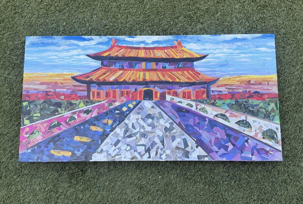 One of a kind art project created by the Owls 4th Le...