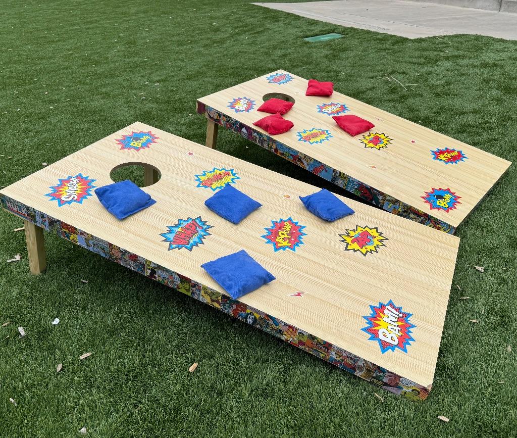 Little Heroes, Big Toss: Super Cornhole Set