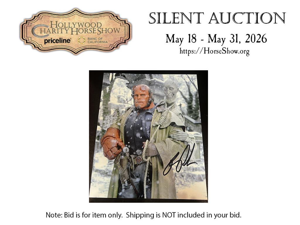 Autographed photo by Ron Perlman as Hellboy