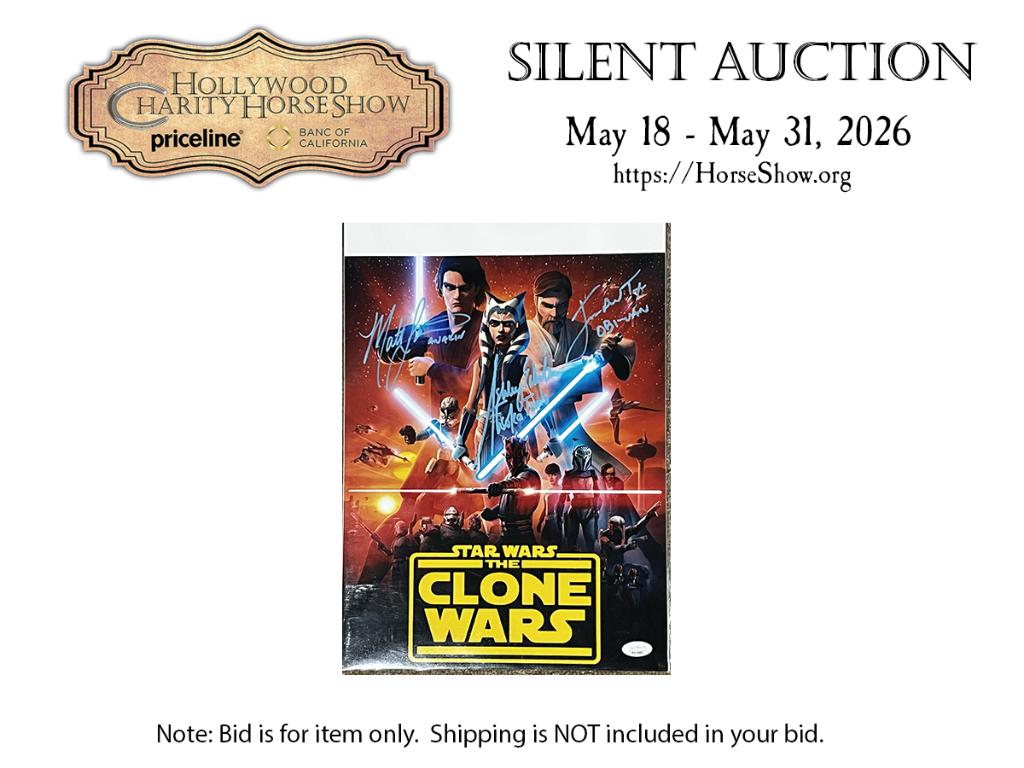 Star Wars The Clone Wars 11 x 14 Poster signed by Ma...