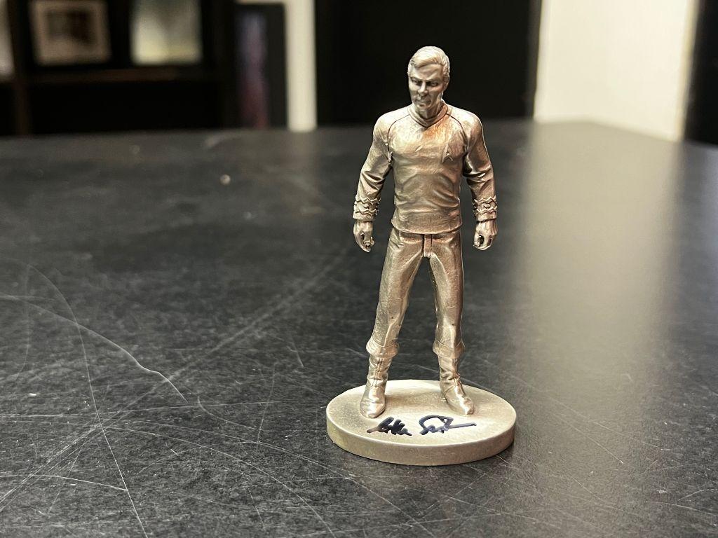 1993 Captain James T. Kirk pewter figure autographed...