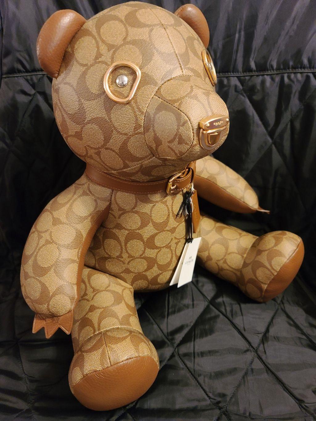 Large Coach Collectible Bear Signed by Mr. Shatner