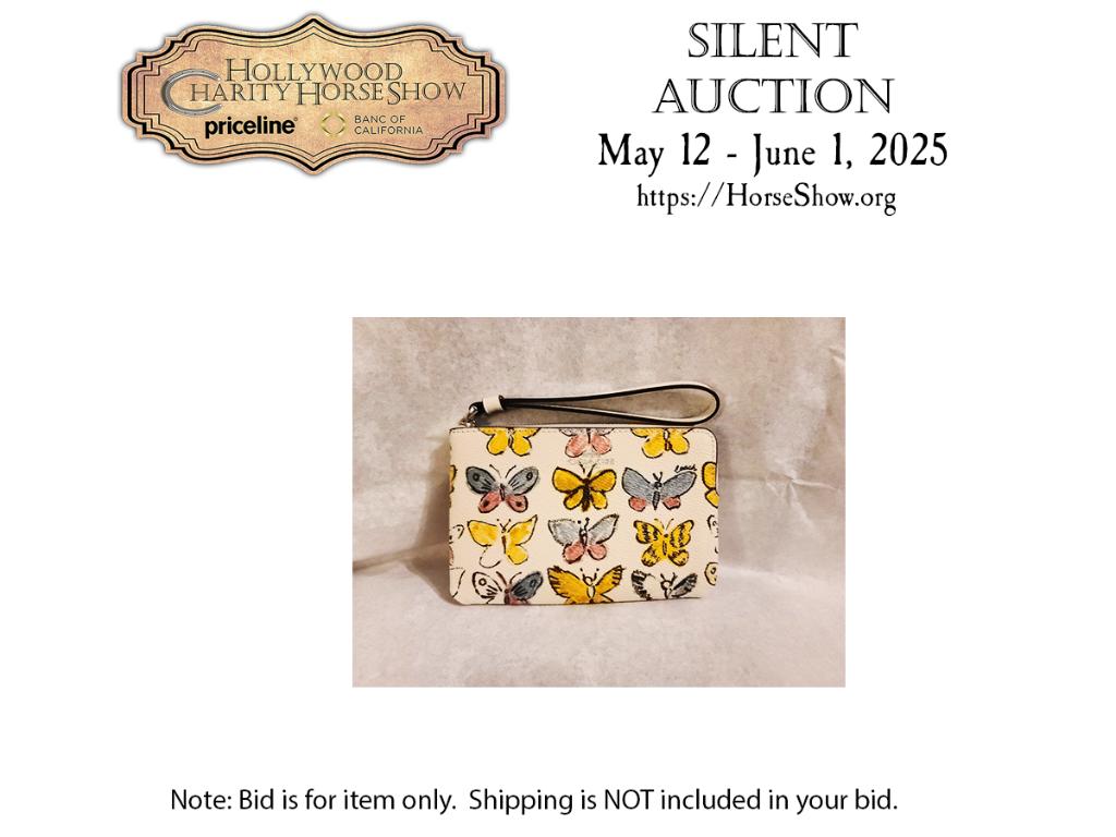 Coach Butterfly Print Wristlet