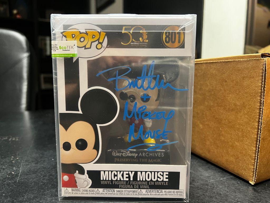 Mickey Mouse FUNKO POP! #801 signed by Bret Iwan
