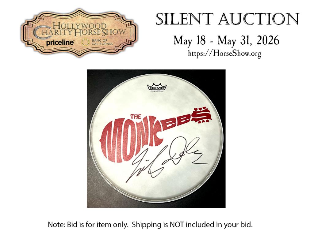 Monkees Drum Cover Signed by Micky Dolenz