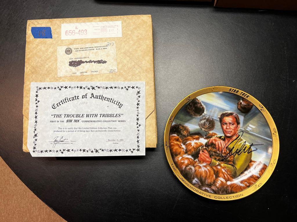 Ernst ''Trouble with Tribbles'' Plate - autographed ...