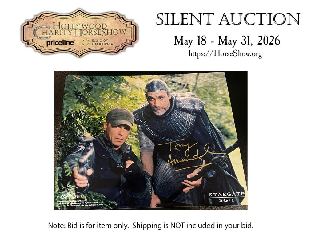 Autographed photo by Tony Amendola from Stargate SG-...