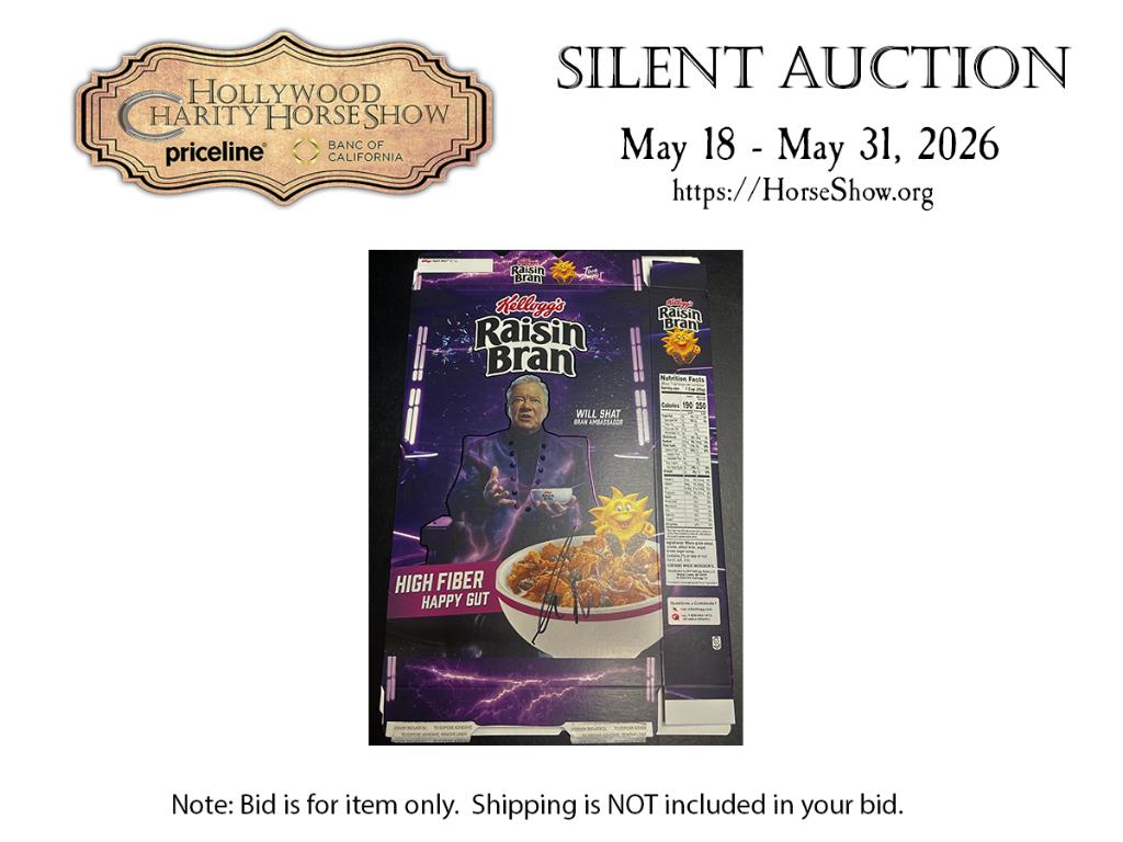 Unique Kelloggs Raisin Bran Box Given to Mr. Shatner...