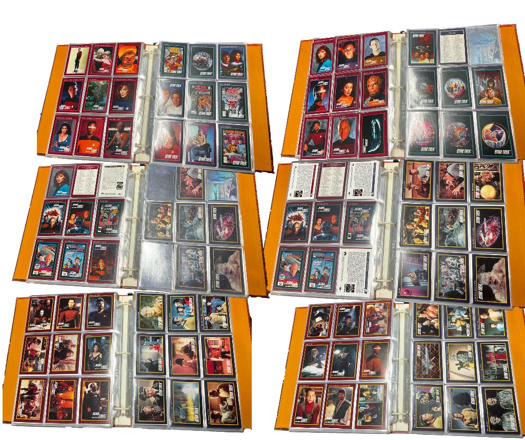 Star Trek TOS and TNG Trading Cards in Binder Signed by Mr. Shatner