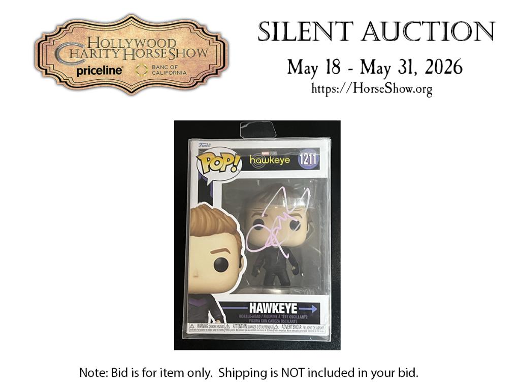 Funko Pop! Marvel Hawkeye 1211 signed by Jeremy Renn...