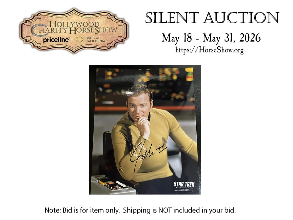 Captain Kirk Seated on The Bridge Photo (Signed)