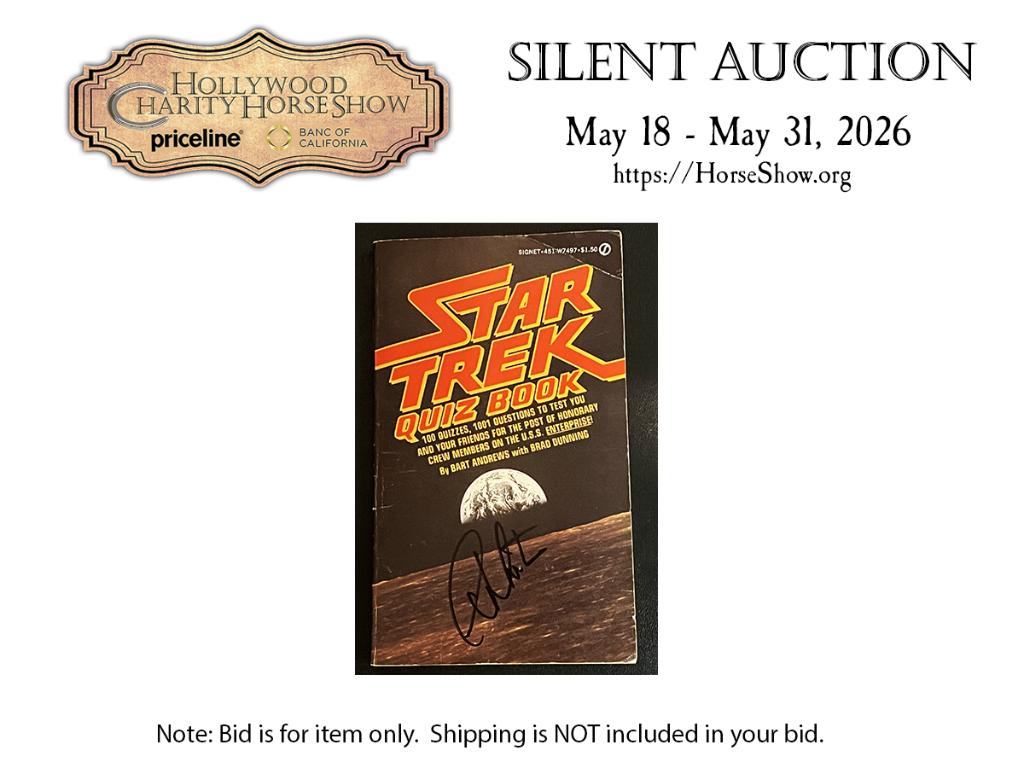 Star Trek Quiz Book Paperback - Signed