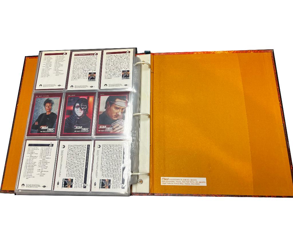 Star Trek TOS and TNG Trading Cards in Binder Signed by Mr. Shatner