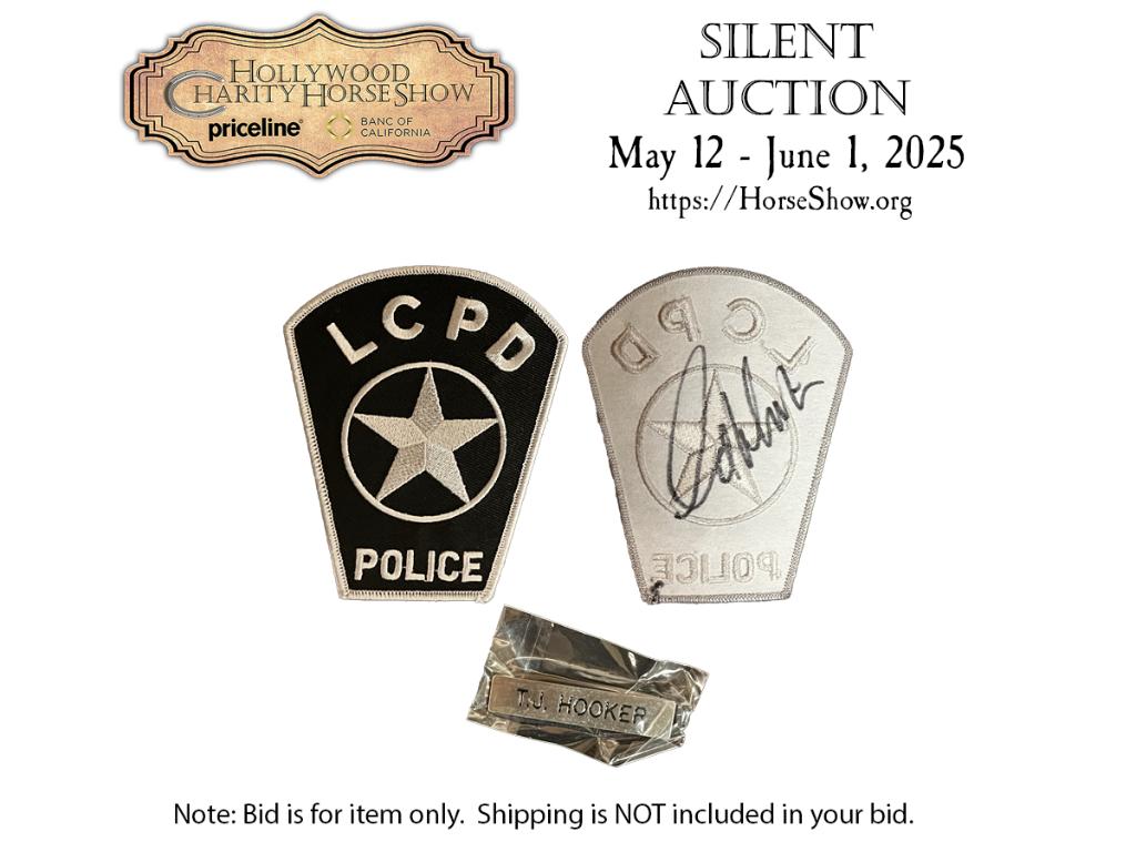 TJ Hooker Prop LCPD Costume Patch signed by Mr. Shat...